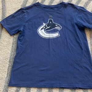 NHL Kids Blue Canucks Short Sleeve Tee